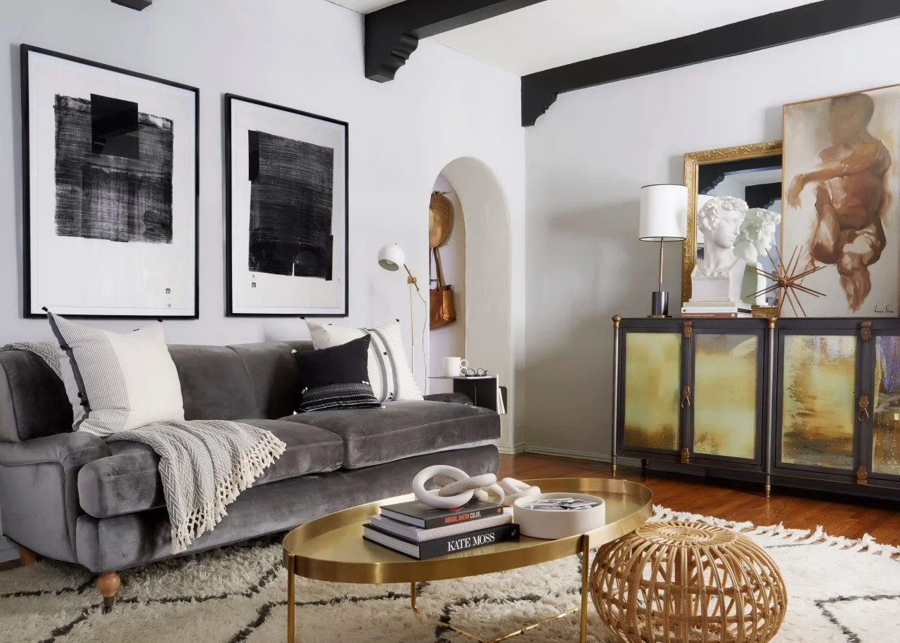 Eclectic Living Room With Enviable Art Collection | HGTV, image size:1280x914