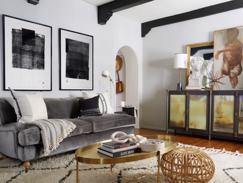 Black-and-White Living Room