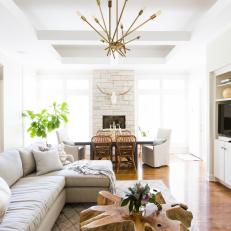 Welcoming Family Room in Soft Neutrals