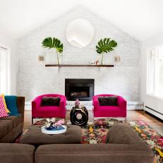 Brightly Colored Mod Living Room