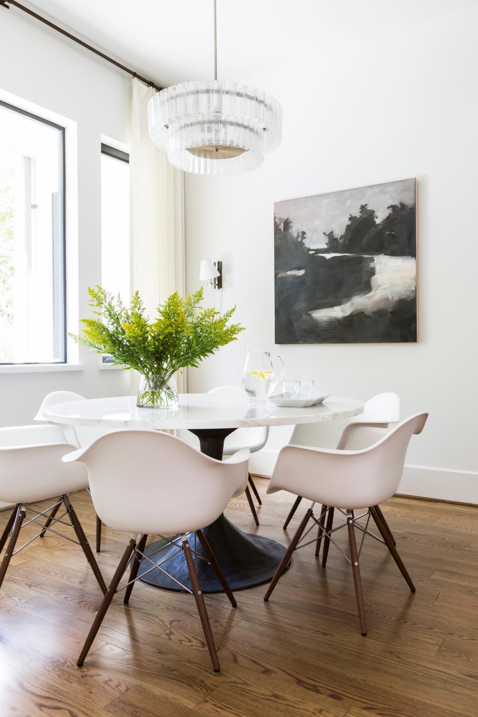 Black and White, Modern Dining Table and Chairs | HGTV