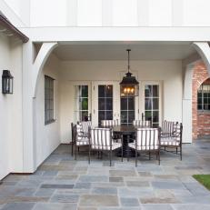 Covered Patio Area Offers Spot for Outdoor Dining, Entertainment