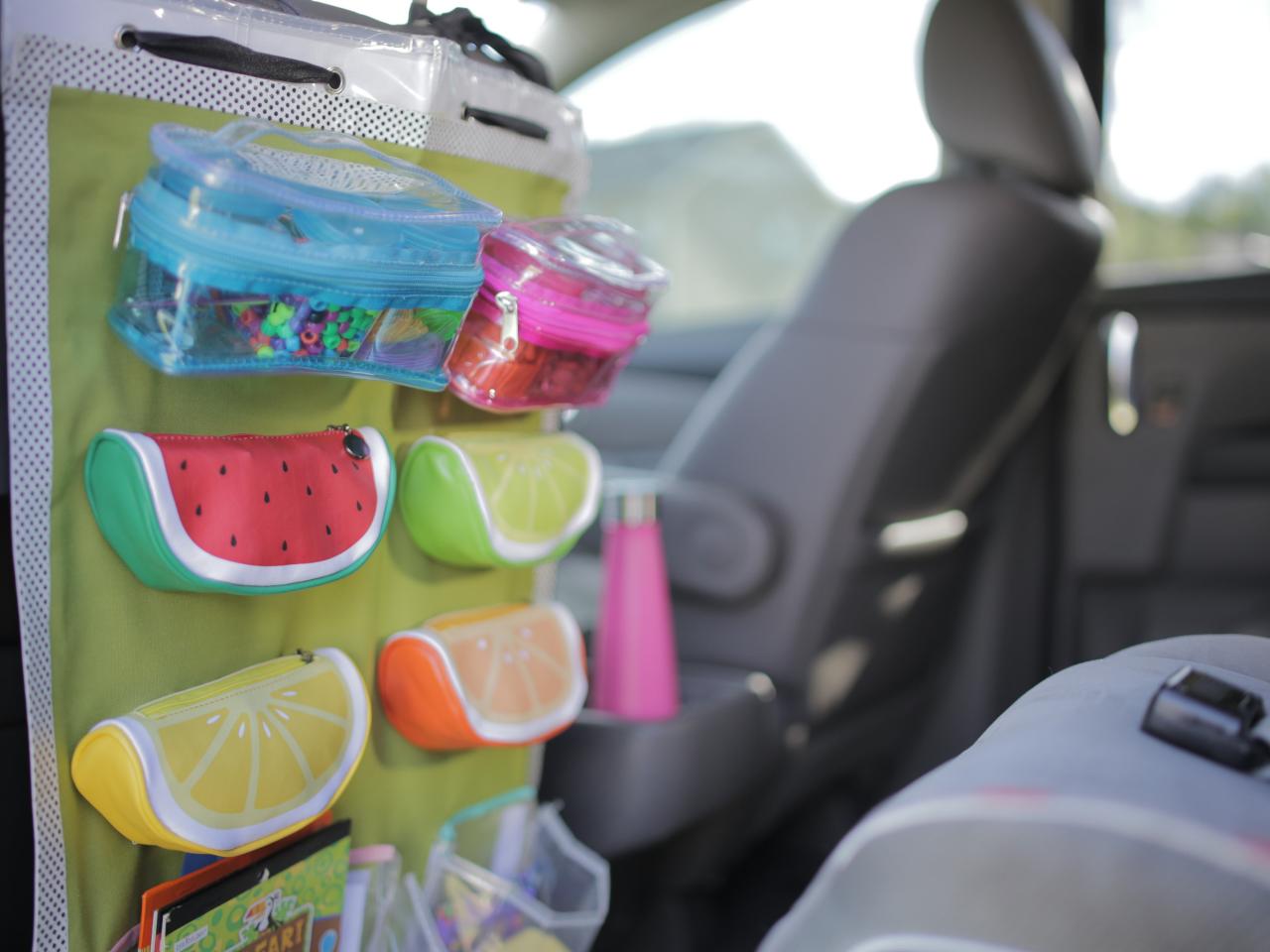 DIY Backseat Car Organizer for Kids