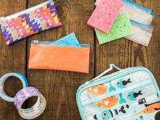 To keep lunches cool, wet a sponge, then freeze it. Place the frozen sponge inside a snack bag wrapped in colorful duct tape. The tape helps decorate and insulate the baggy. As the sponge melts, all the moisture stays inside the bag! 