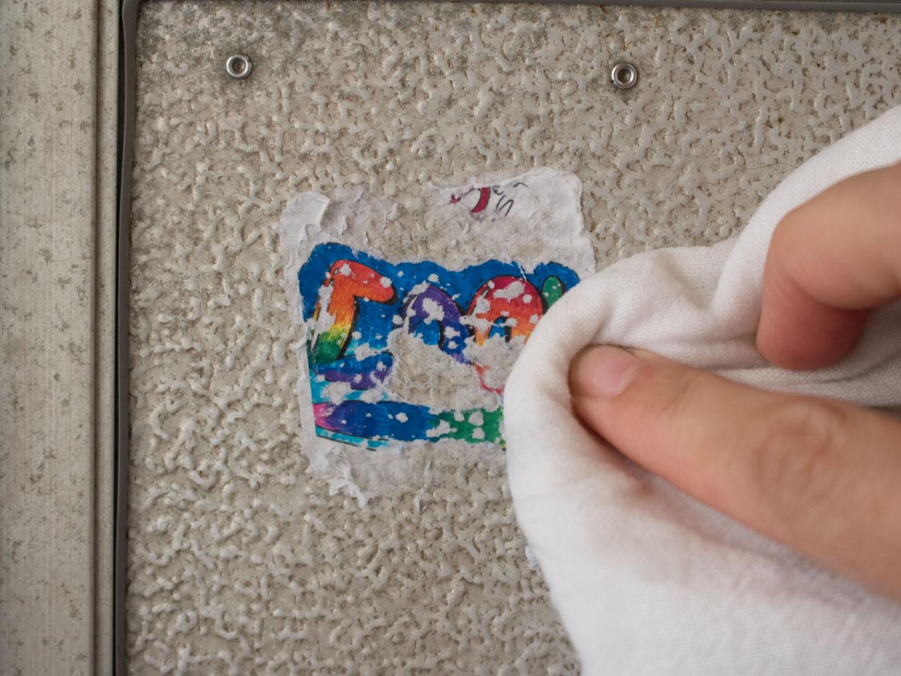 How to remove stickers and tape from painted metal without scratching the  surface 