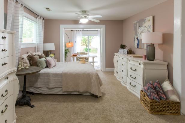 Contemporary Neutral Master Bedroom With Tan Carpet Hgtv