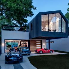 Modern Home With Garage and Cantilever Carport
