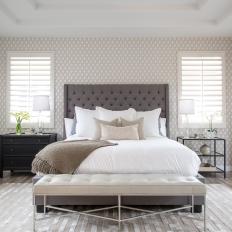 Serene Modern Master Bedroom With Soft Patterns and Textures