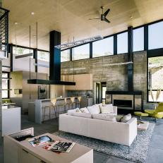 Modern Living Space with Industrial Touches