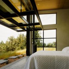 Modern, Minimal Bedroom with Indoor-Outdoor Design