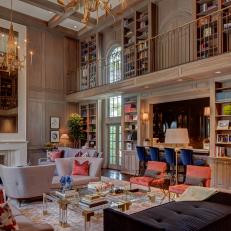 Newly Renovated Contemporary-Chic Library and Great Room