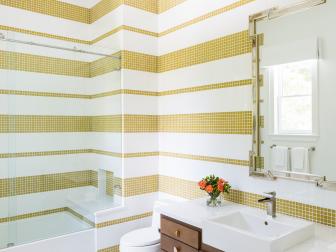 Yellow and White Bathroom