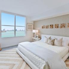 Neutral Coastal Bedroom With Ocean View