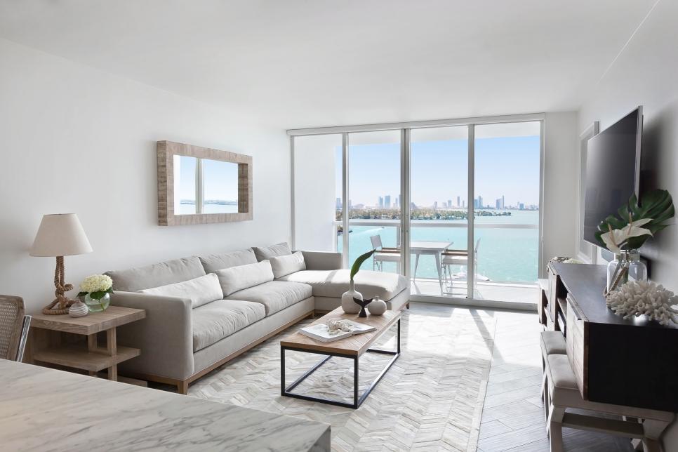 Living Room Overlooks Miami