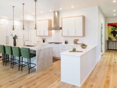 Peninsula Adds Definition to Kitchen and Hallway Spaces
