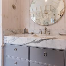 Vanity With Marble Countertop
