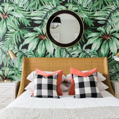 Bedroom Retreat With Tropical Bedding
