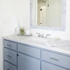 Gray and White Guest Bathroom