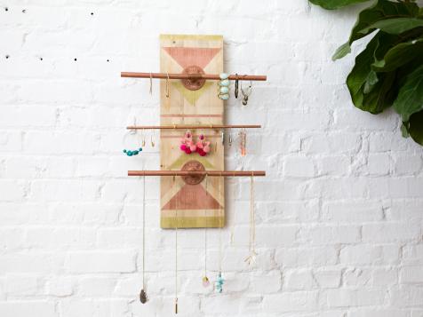 Hang Up Your Jewelry With This Stylish DIY Wall Organizer