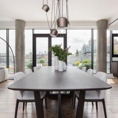 Modern Dining Table and Chair Seats Ten