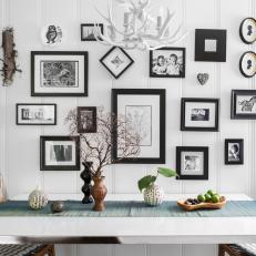 Eclectic Dining Room With Gallery Wall