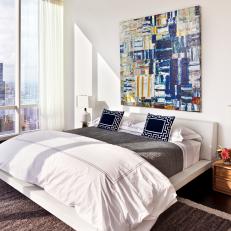 Apartment Bedroom With Skyline View