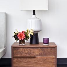 Nightstand and Table Lamp