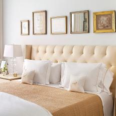 Contemporary Bedroom With Tufted Headboard