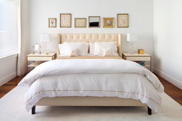 cream colored down comforter