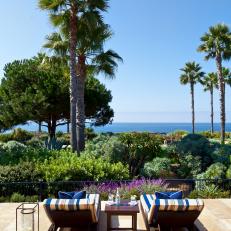 Two Lounge Chairs With Laguna Beach View