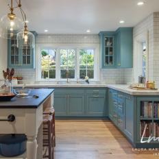 Blue-and-White Cottage Kitchen
