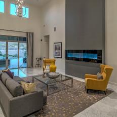 Sitting Area in Neutral Contemporary Living Room