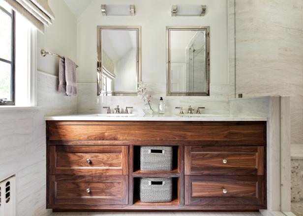 40 Bathroom Vanities You Ll Love For, Dark Wood Bathroom Vanity Set
