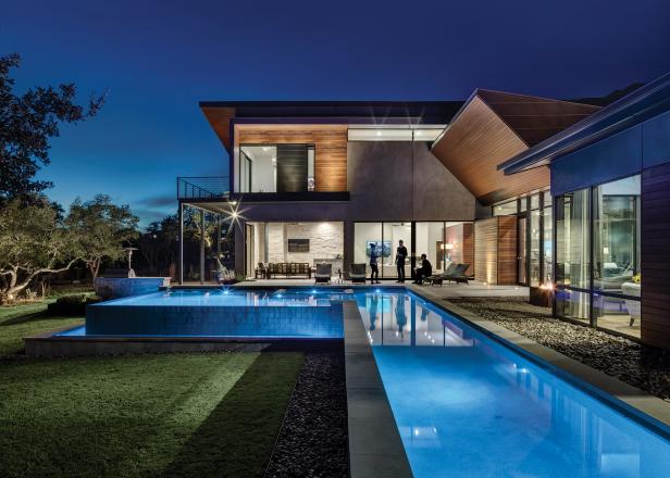 Modern Home Makes Room For Lap Pool Bocce Court Matt Fajkus Modern Home Makes Room For Lap Pool