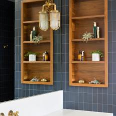 Master Bathroom With Built-In Storage