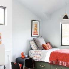 White Contemporary Boy's Bedroom Has Sleek Aesthetic