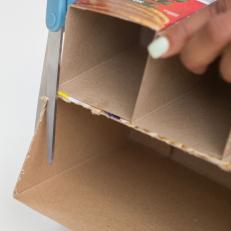 Galvanized Metal Cardboard Box Desk Organizer Trim Edges