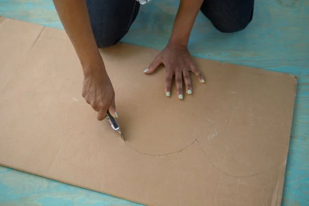 cutting cardboard