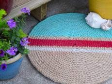 The days of paying tons of $$ for outdoor rugs are over! Learn how to make your own chic mat without busting your budget.