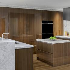 Modern Neutral Kitchen With Eating Bar