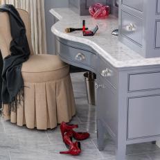 Dressing Table With Marble Countertop