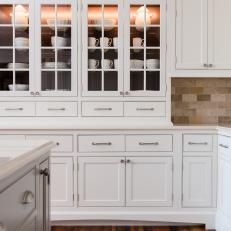 White Kitchen With Cabinet Lighting