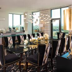 Midcentury Modern Dining Room Has Seating for Twelve
