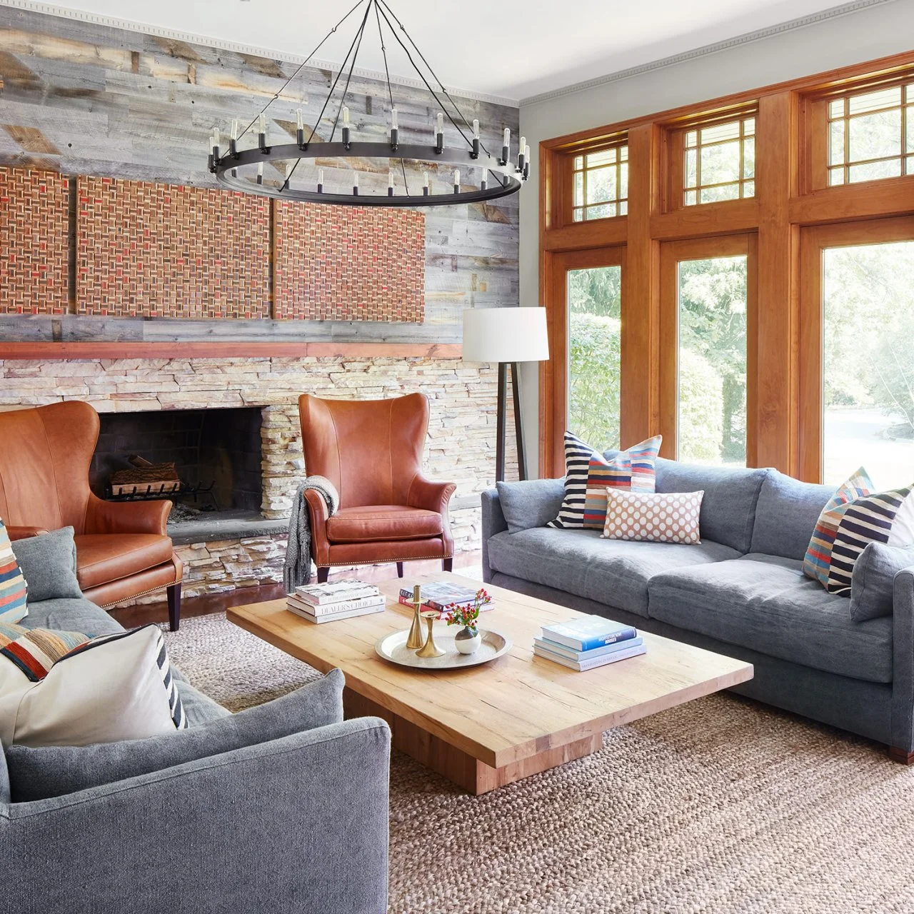 Mid century modern cozy living room discount