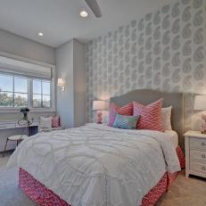 Pink and Gray Girls Bedroom