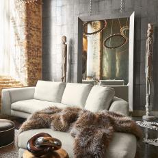 Urban Loft Living Room With Gold End Table