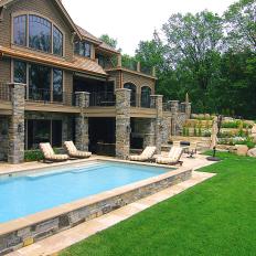 Lower Level Pool and Spa Area