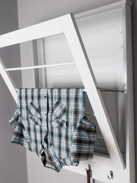 DIY Wall-Mounted Clothes Drying Rack
