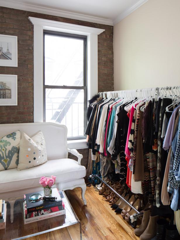 12 No-Closet Clothes Storage Ideas