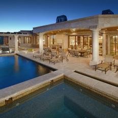 Mediterranean Pool and Patio